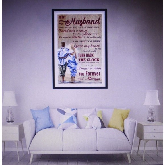 Love Words For Husbands Canvas Print Gift Decor 17 1/2" X 11 3/4" Unframed NIP - Picture 2 of 8